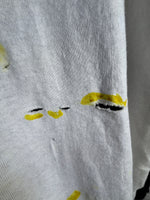 Load image into Gallery viewer, Avant-Garde Distressed Shirt with Artistic Yellow Paint Accents
